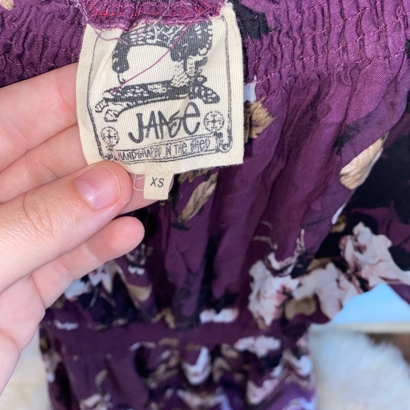 Purple Floral Off Shoulder Maxi Dress With Slits Size XS/M - Picture 4 of 5